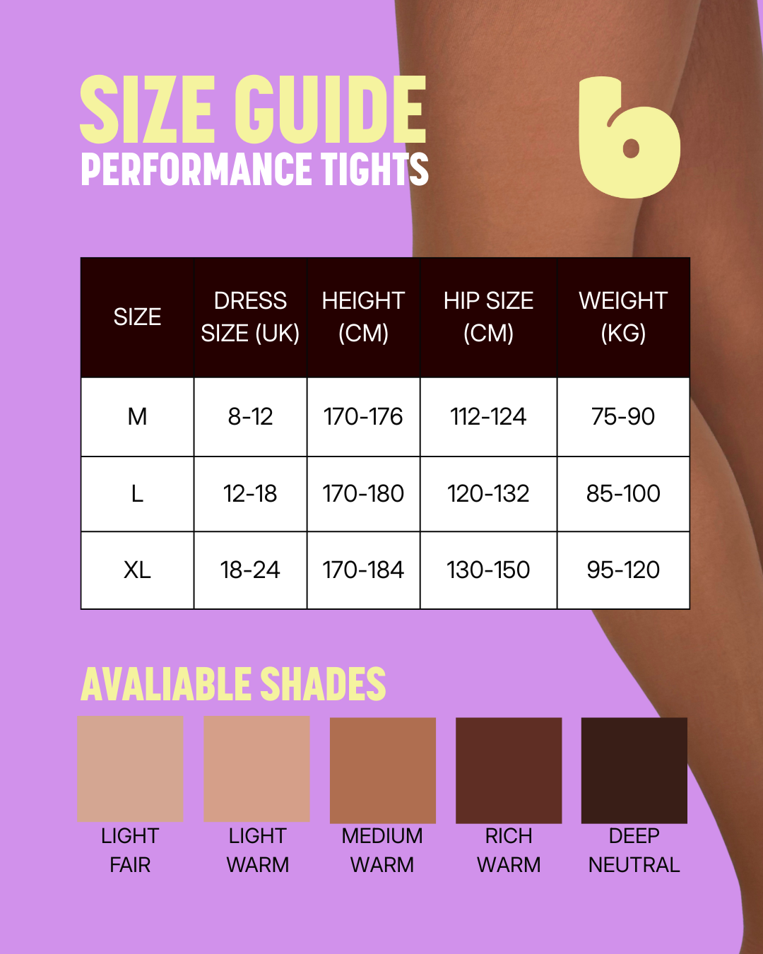 PREMIUM PERFORMANCE TIGHTS (LIGHT FAIR - 4 PAIRS)