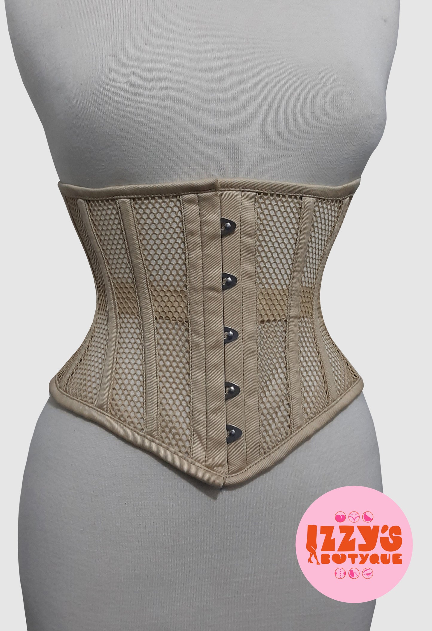 Mesh Steel Boned Underbust Corset (J9-M)