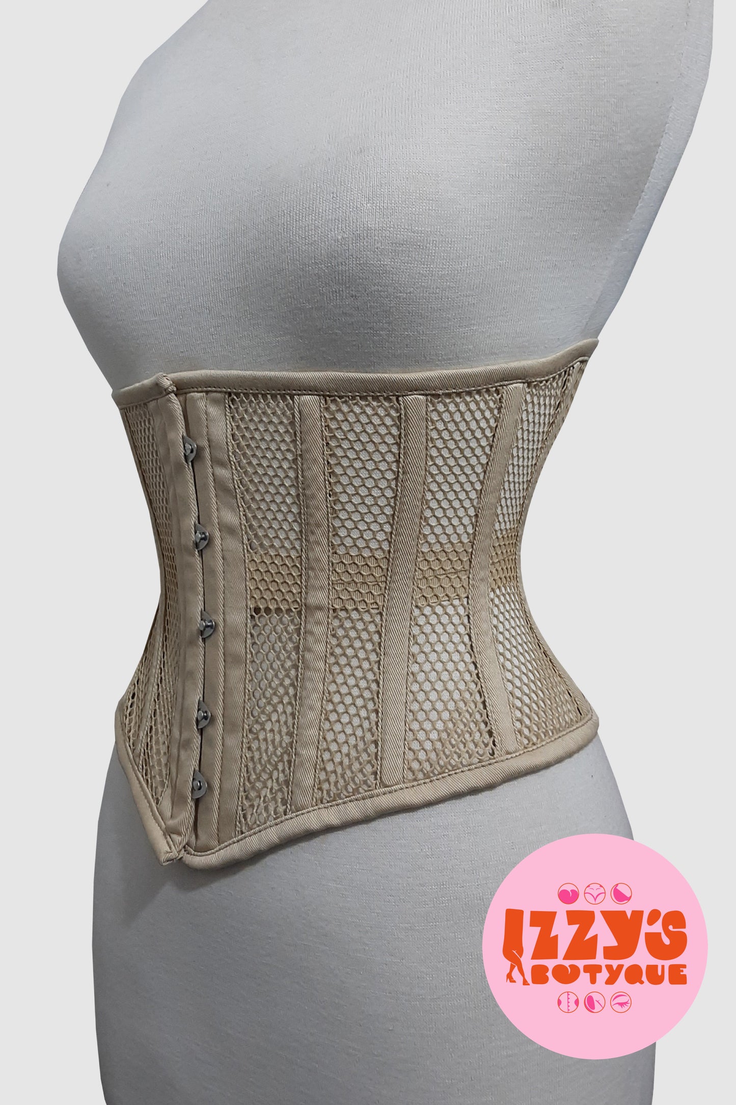 Mesh Steel Boned Underbust Corset (J9-M)