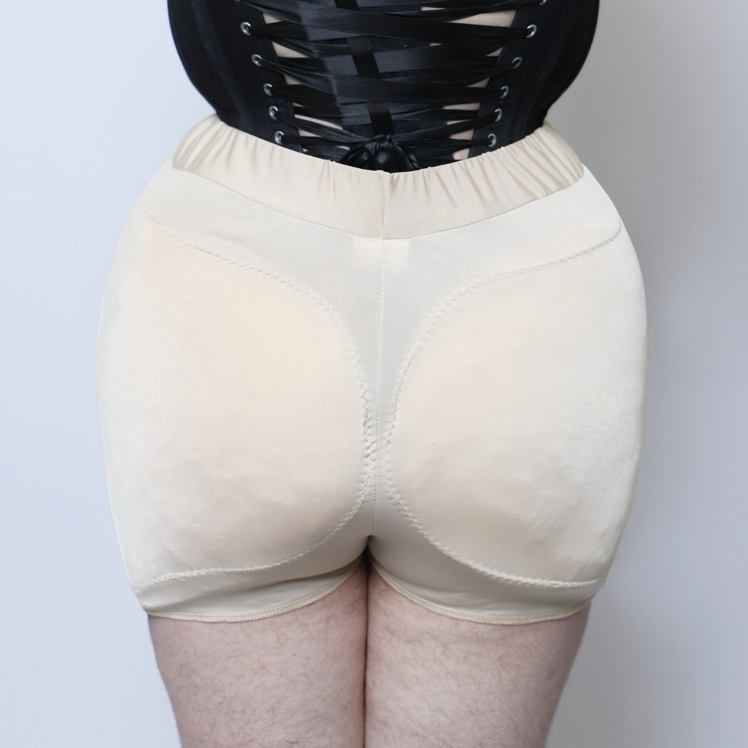 Booty Padded Shorts (Beige)
